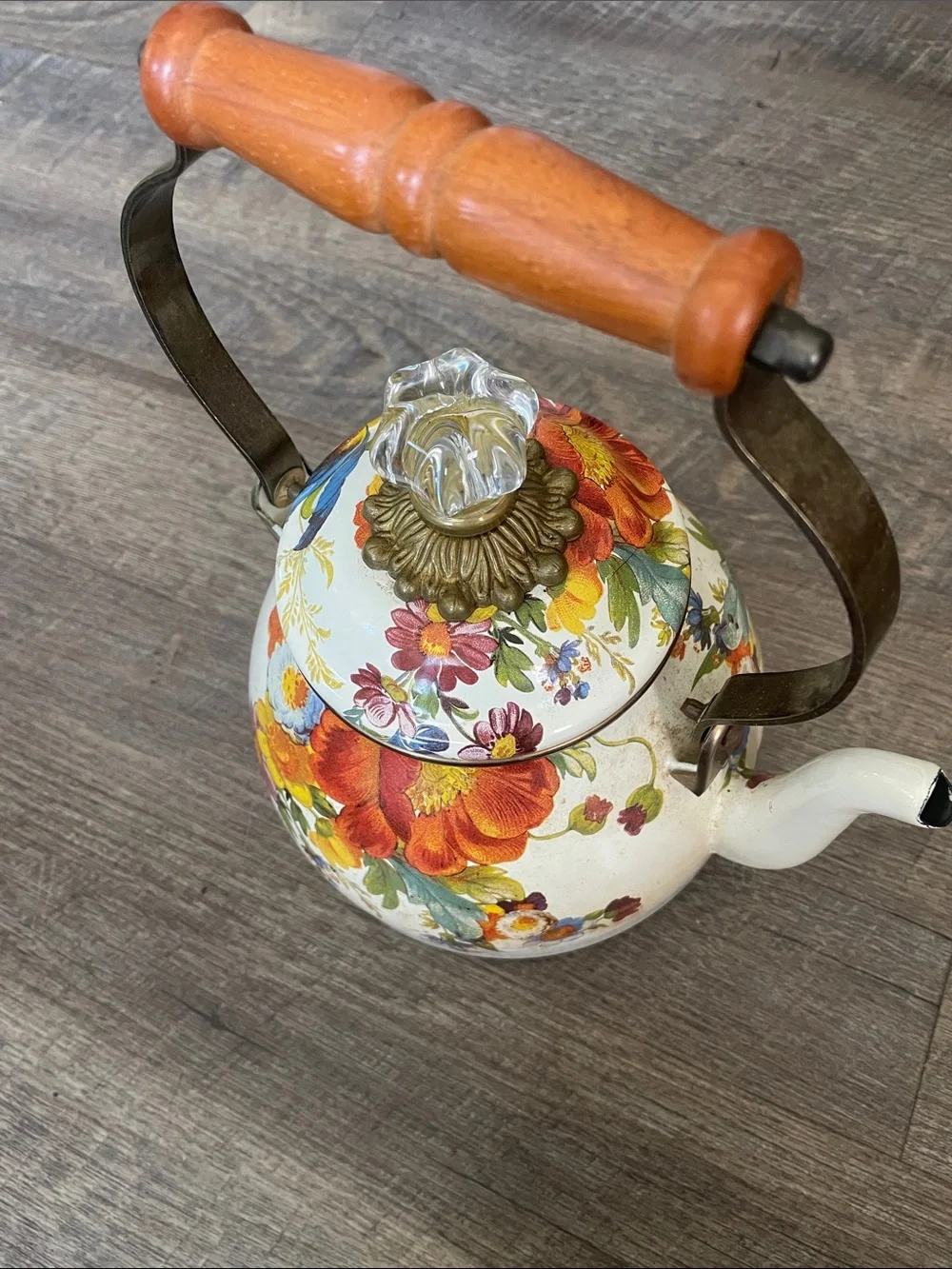 Mackenzie Childs Floral Tea Pot